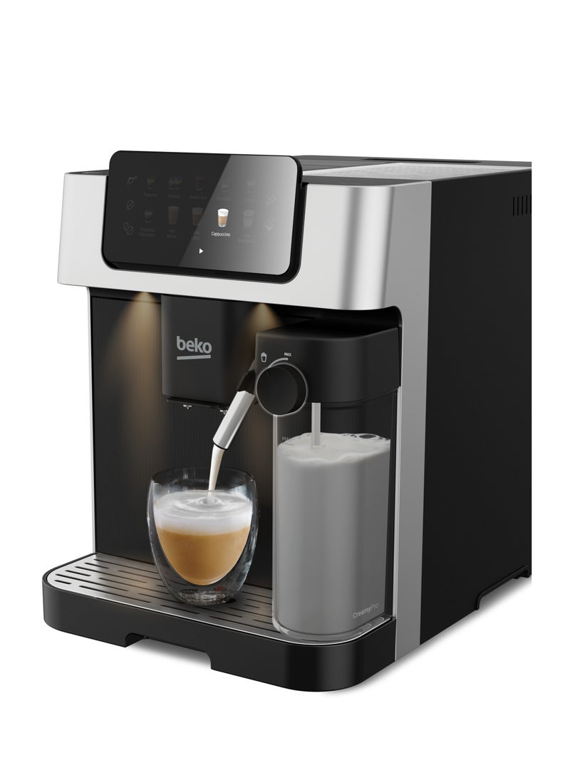 Espresso Machine (19 Bar) - Prepare 13 Types Of Beverages, Including Cappuccino, Latte, And Espresso, With Just One Touch - 2 L 1350 W CEG 7304 X Black