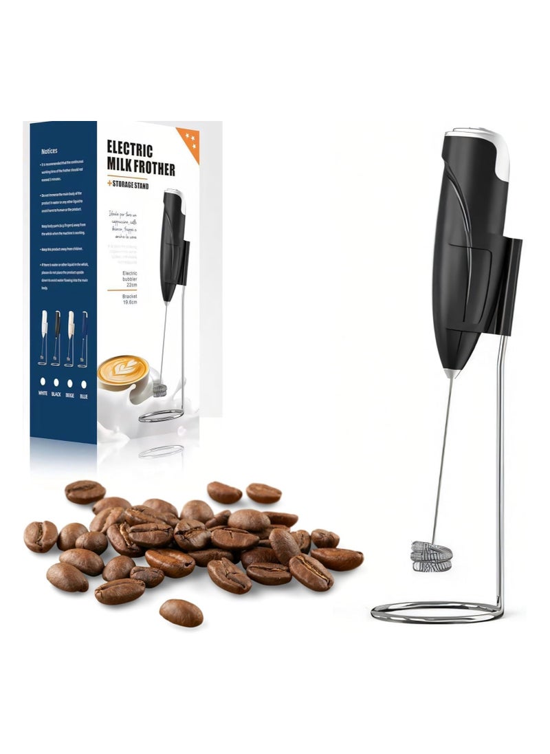 Hand Blender & Frother 3 in 1 - USB Rechargeable Coffee Maker with 3 Speed Milk Frother, Electric Coffee Beater & 3 Stainless Whisk Heads for Latte, Hot Chocolate & More