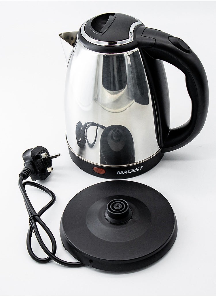 1500 Watt Electric Kettle with 1.8 Litres Capacity Macest MC-63218 - Silver & Black