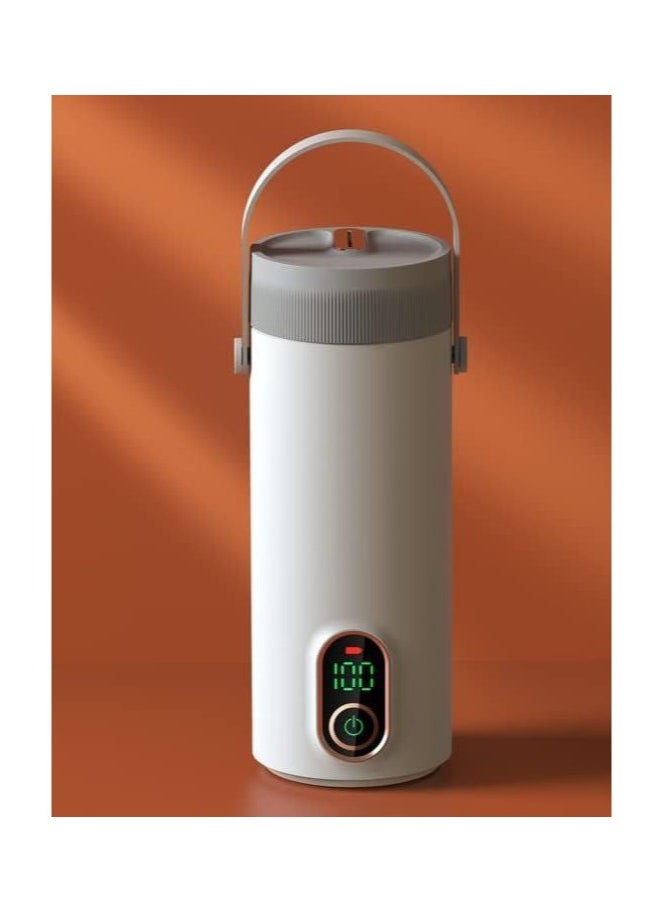 Portable Cordless Electric Kettle 10 Mins Fast Boiling 400ml 304 Stainless Steel Hot Water Kettle with 27000mAh Rechargeable Battery for Outdoor.