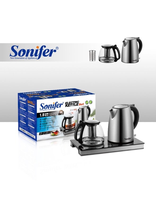 Sonifer SF-2120 Smart Stainless Steel Electric Kettle with Touchscreen Temperature Controls