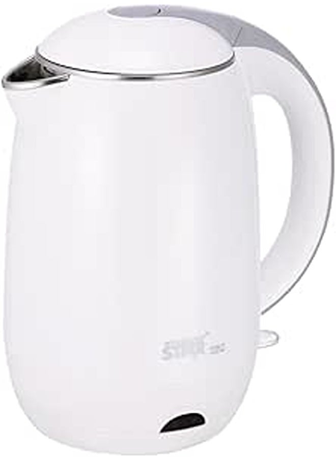 Winning Star 1.8L Electric Kettle | 1800W | Stainless Steel 304 | Detachable Washable Filter | Overheat Protection | Automatic Shut-off | Anti-Dry Burning Protection | EU Quality | White