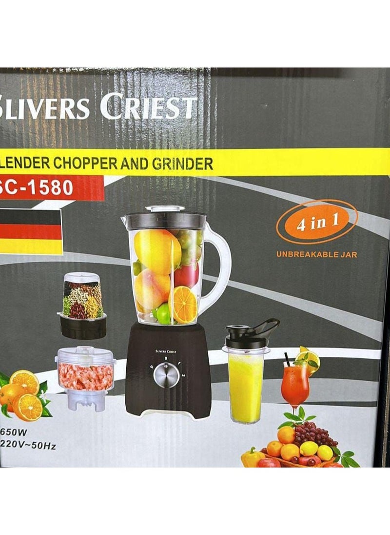 Slivers Criest SC-1580 4-in-1 Blender, Chopper, and Grinder