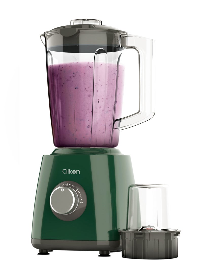 2-In-1 Juicer Blender Chopper Set 1.5 L , 500W Powerful Motor With 2 Speed Setting And Pulse,Over load cut-off, Stainless Steel Blade, 50g Wet & Dry Grinder Jar 1.5 L 500 W CK2681 Green
