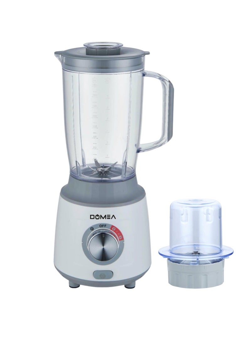 2-in-1 Blender & Grinder, 600W High-Speed Motor, 1.8L Juice Blender Jar + 300 ml Grinder Jar, 2-Speed + Pulse Function, Stainless Steel Blade, Ice Crushing, Coffee Grinding, Countertop Blender