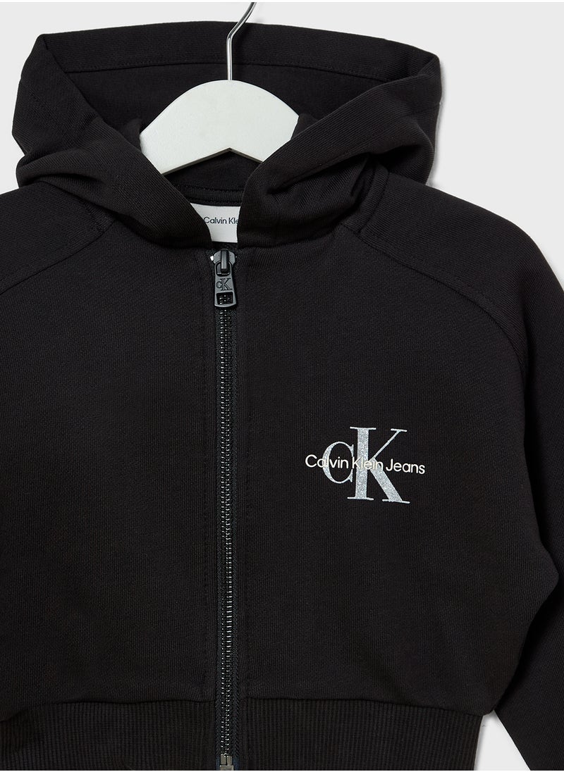 Kids Graphic Logo Zip Hoodie