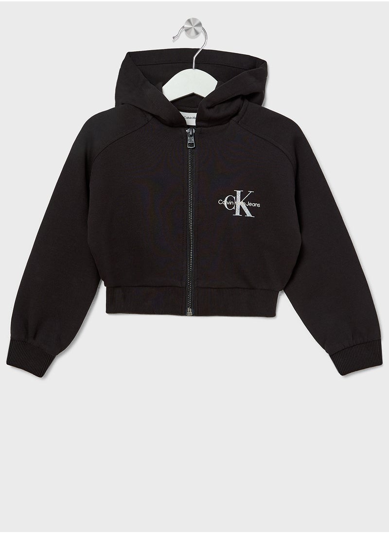 Kids Graphic Logo Zip Hoodie