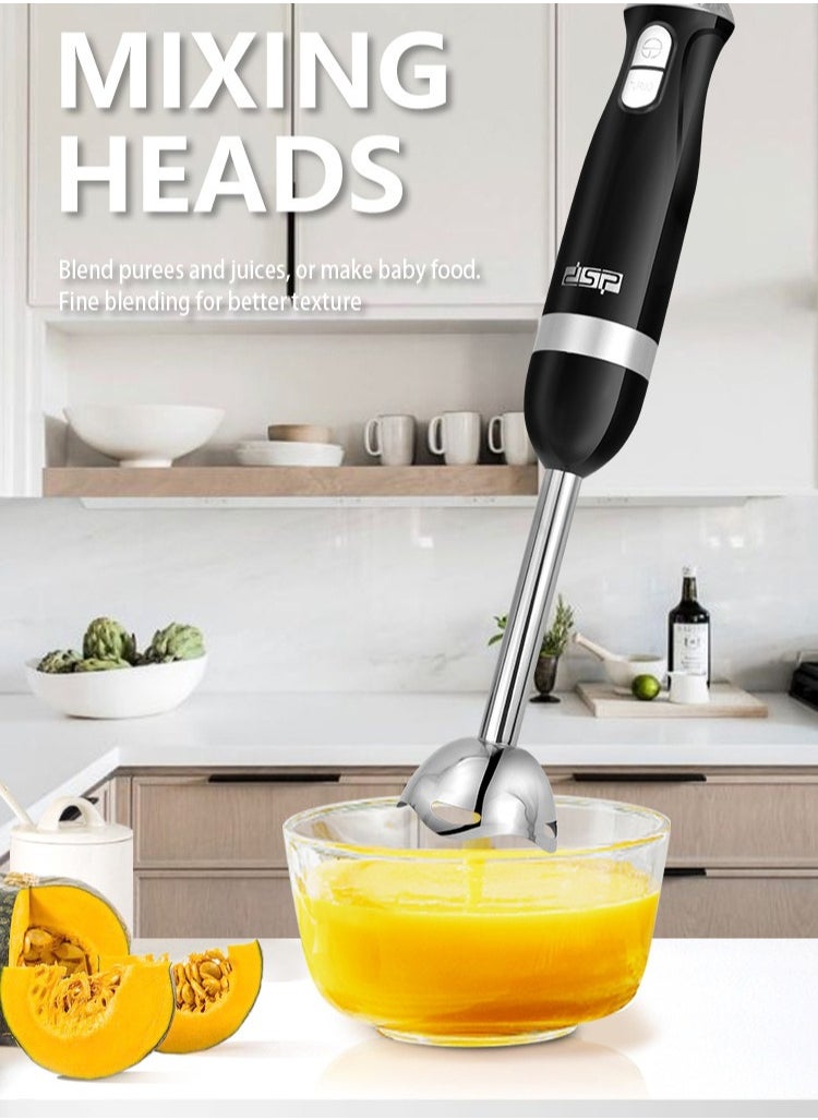 Multifunctional Hand Blender, 4 IN 1 Electric Blender with Chopper, Mixer,Whisk, 700W,KM-1091,Black