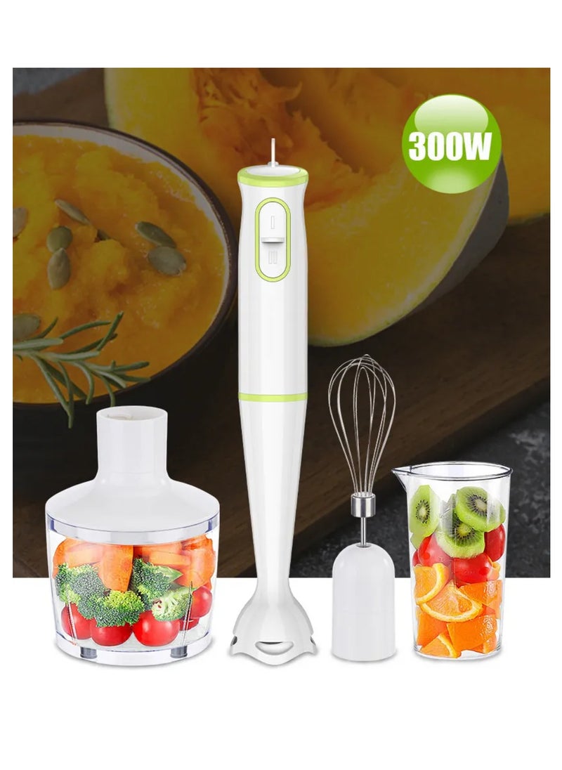 4 in 1 Hand Blender and Mixer,Chopper,Electric Handheld Blender,300W.