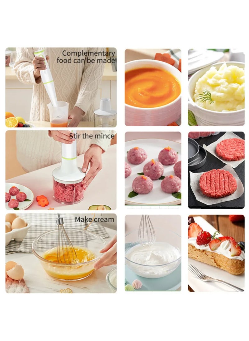 4 in 1 Hand Blender and Mixer,Chopper,Electric Handheld Blender,300W.