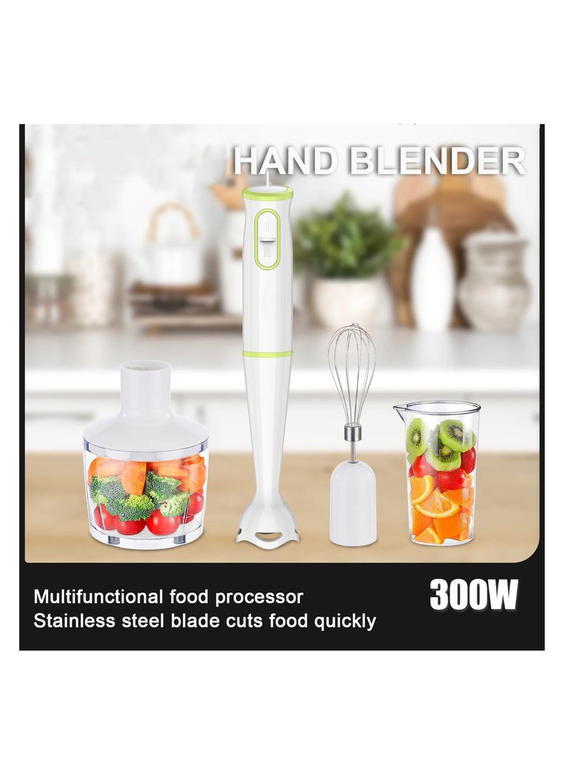4 in 1 Hand Blender and Mixer,Chopper,Electric Handheld Blender,300W.
