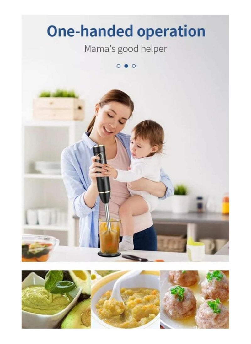 Stick Blender  800W Powerful Copper Motor, 16000RPM Speed Control, Immersion Hand Blender with Stainless Steel Blades, Multi-Speed Settings – Perfect for Smoothies, Soups, Purees, and More