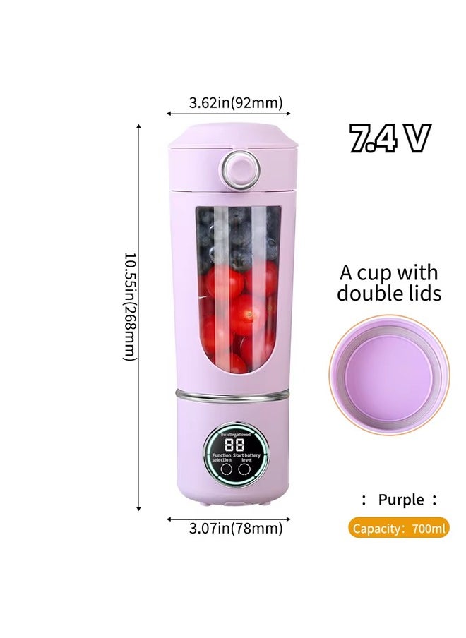 New Portable Juice Maker Blender for Shakes Smoothie 700ML Durable Juicer Steel Blades 2 In 1 Blender Bottle Smoothie Portable