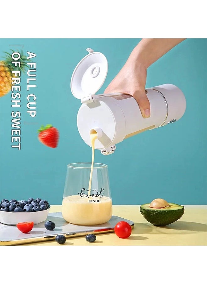 New Portable Juice Maker Blender for Shakes Smoothie 700ML Durable Juicer Steel Blades 2 In 1 Blender Bottle Smoothie Portable