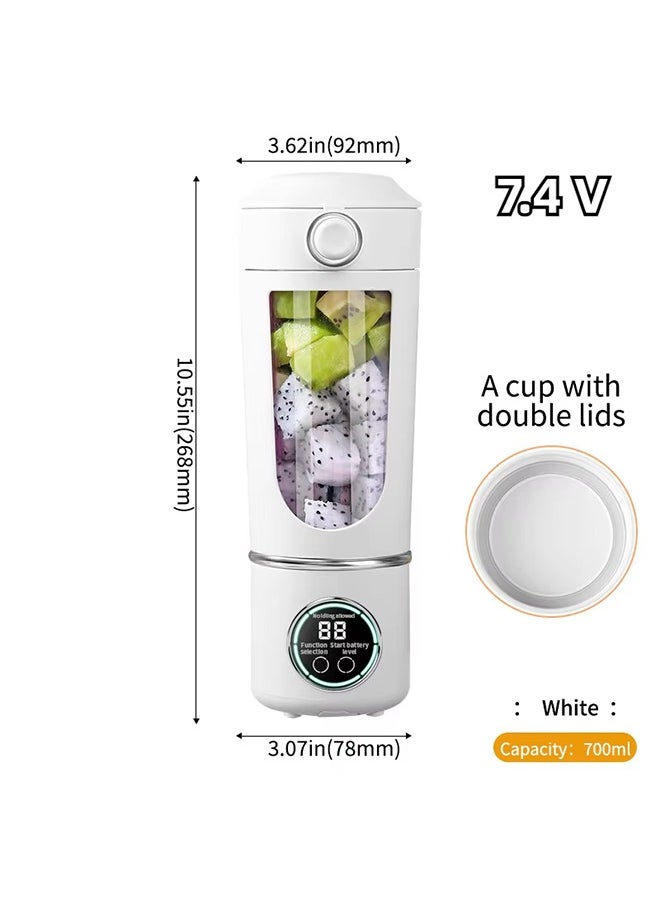 New Portable Juice Maker Blender for Shakes Smoothie 700ML Durable Juicer Steel Blades 2 In 1 Blender Bottle Smoothie Portable