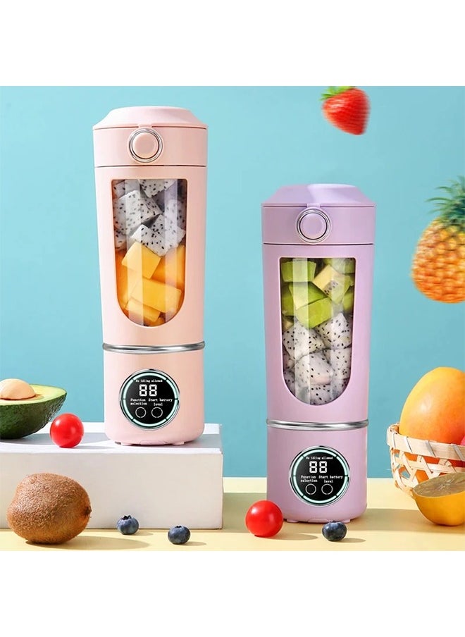 New Portable Juice Maker Blender for Shakes Smoothie 700ML Durable Juicer Steel Blades 2 In 1 Blender Bottle Smoothie Portable