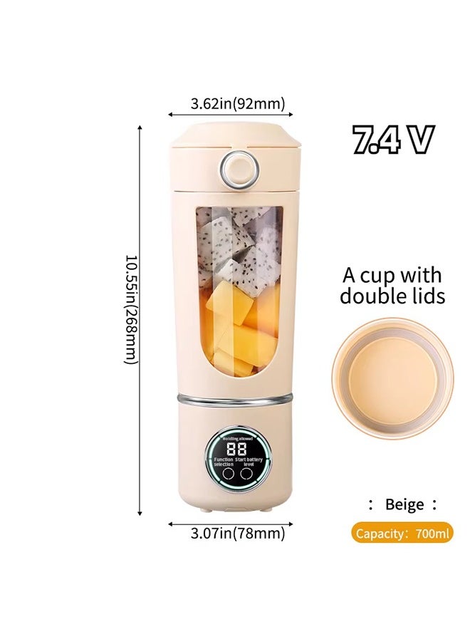 New Portable Juice Maker Blender for Shakes Smoothie 700ML Durable Juicer Steel Blades 2 In 1 Blender Bottle Smoothie Portable