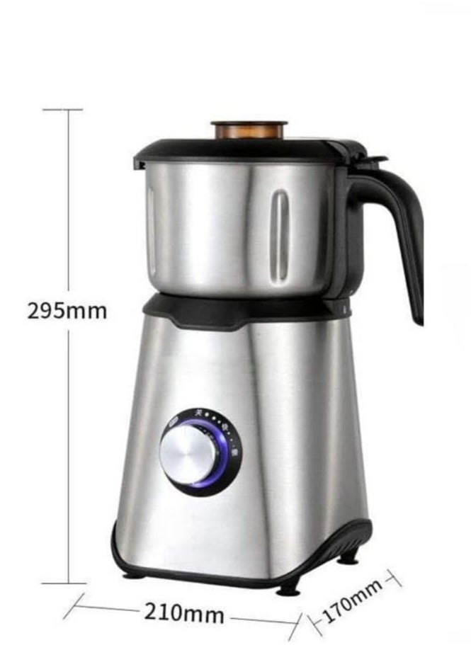 Heavy Duty Coffee Grinder Blender - Stainless Steel 3-in-1 Grinder for Coffee Beans, Spices, and Fruit Juice with Powerful Motor, Multi-Function Design, Durable & Easy to Clean