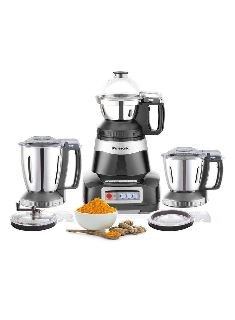 Powerful Monster Series Mixer Grinder With Stainless Steel Blender Jar, Mill Jar, Flexi Jar With 3 Lids [ Dome Lid, Chutney Lid With Pusher Attachment And Spice Grinding Lid], Strong Samurai Edge Blade Made From Monolith Steel 1 L 2000 W MX-AE365KTZ Black