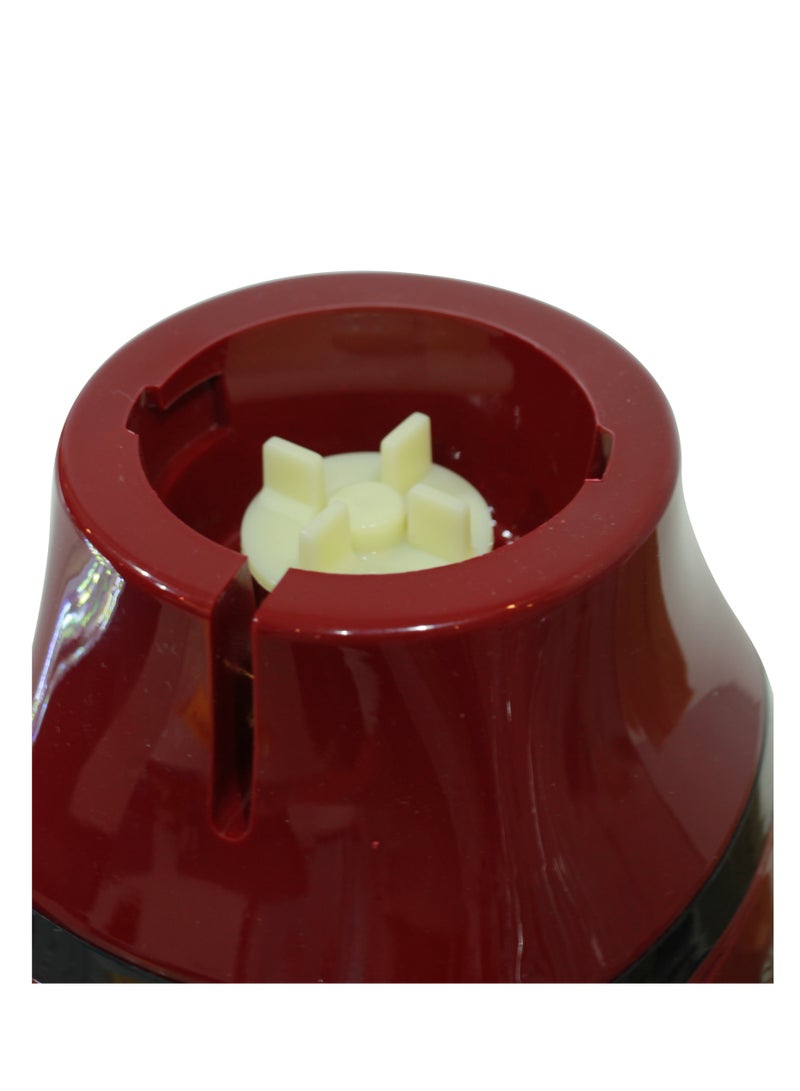 2-in-1 Mixer Grinder with Powerful Copper Motor - 3 Speed Control with Overheat Protection | 2 Stainless Steel Jars for Wet/Dry Grinding Liquidizing with Durable Lids 1.75 L 550 W SB-196 Maroon