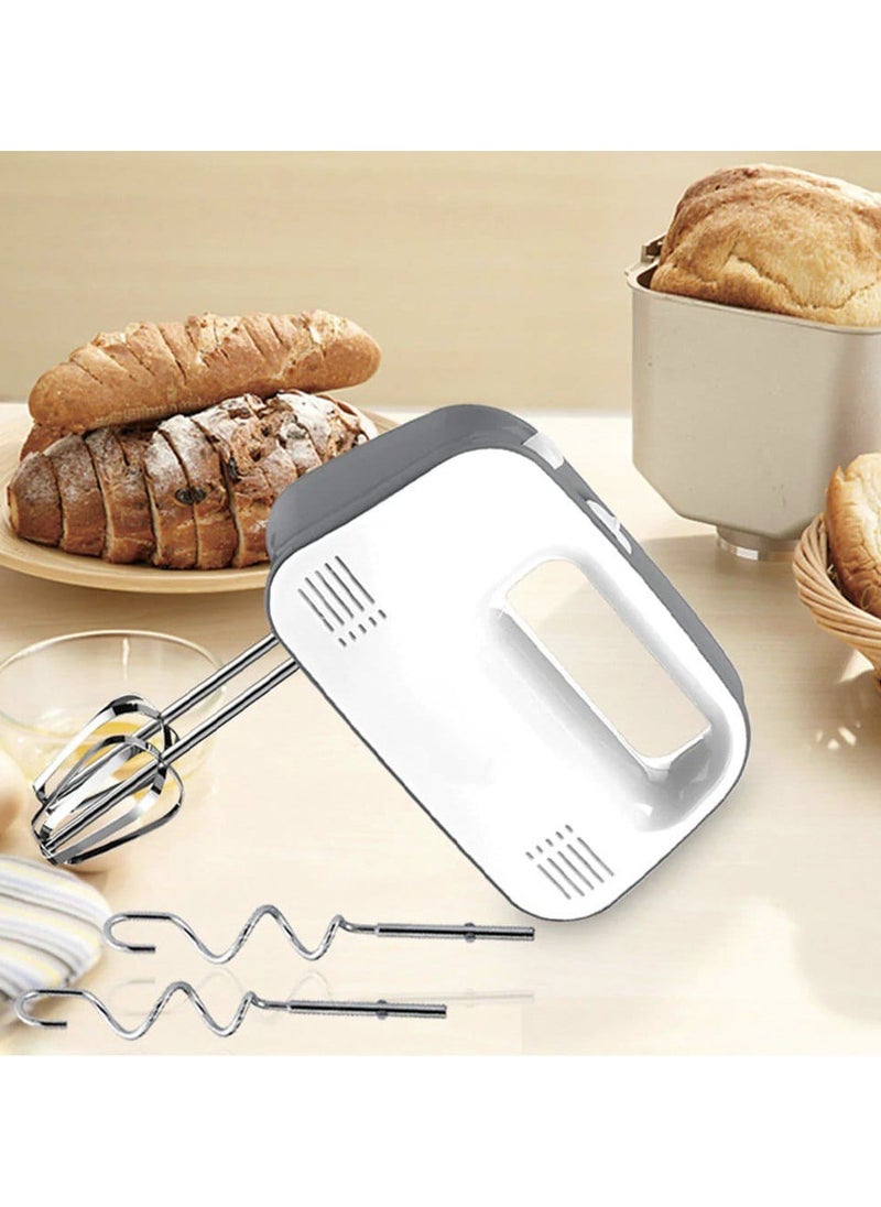 Hand Mixer with Dual Stainless Steel Beaters - 5-Speed Electric Handheld Mixer for Baking, Whipping, and Mixing, Lightweight & Easy to Use for Cakes, Dough, and Cream