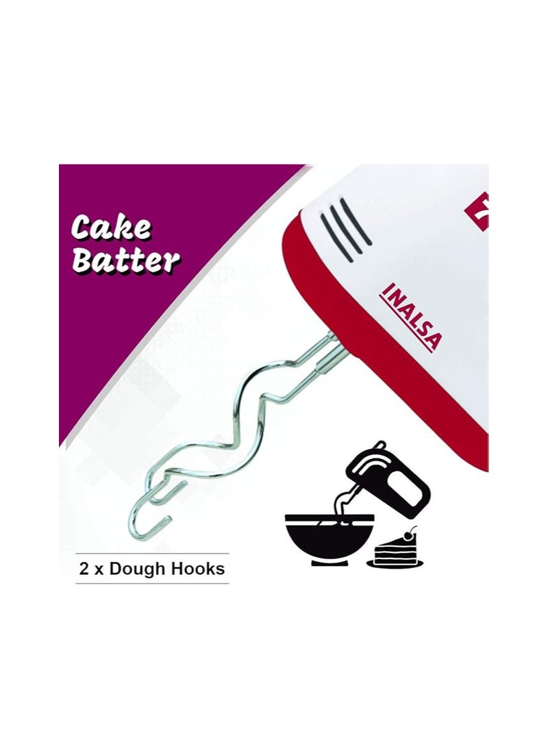Inalsa Hand Mixer Easy Mix-200W with 7 Speed Control & Detachable Stainless-Steel