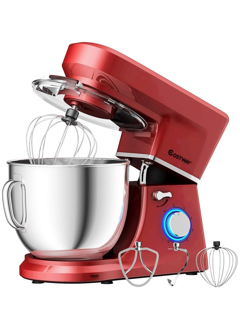 Stand Mixer, 6-Speed 7.5 QT Tilt-head Electric Kitchen Food Mixer 660W with Stainless Steel Bowl, Dough Hook, Beater, Whisk