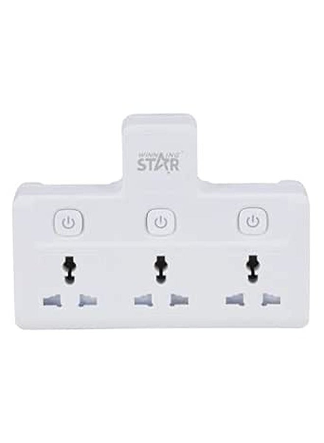 Winning Star ST-4034 Power Socket | 3-Plug Position AC 10A Power Outlet