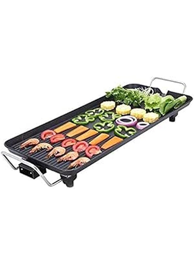 Winning Star ST-9704 1360W Electric Grill | Cast Aluminum Healthy Nonstick | 5 Adjustable Power Levels | Overheat Protection | Pure Copper Wire | Black