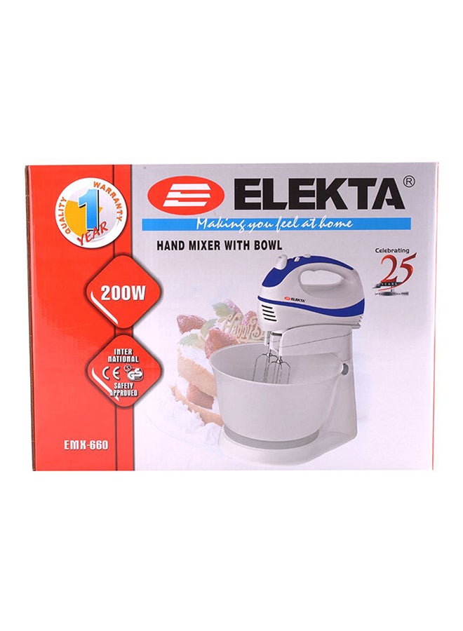 Stand Mixer With Bowl 200W 200.0 W [emx-660 White