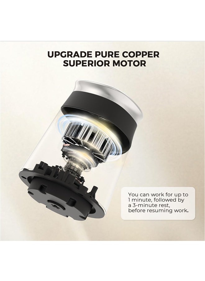 Food Chopper,1600W Electric Food Processor with 4-Blades, Stainless Steel Bowl，Small Grinder Meat Processor for Nuts, Meat, Onion, Garlic, Baby Food, Silver/Black