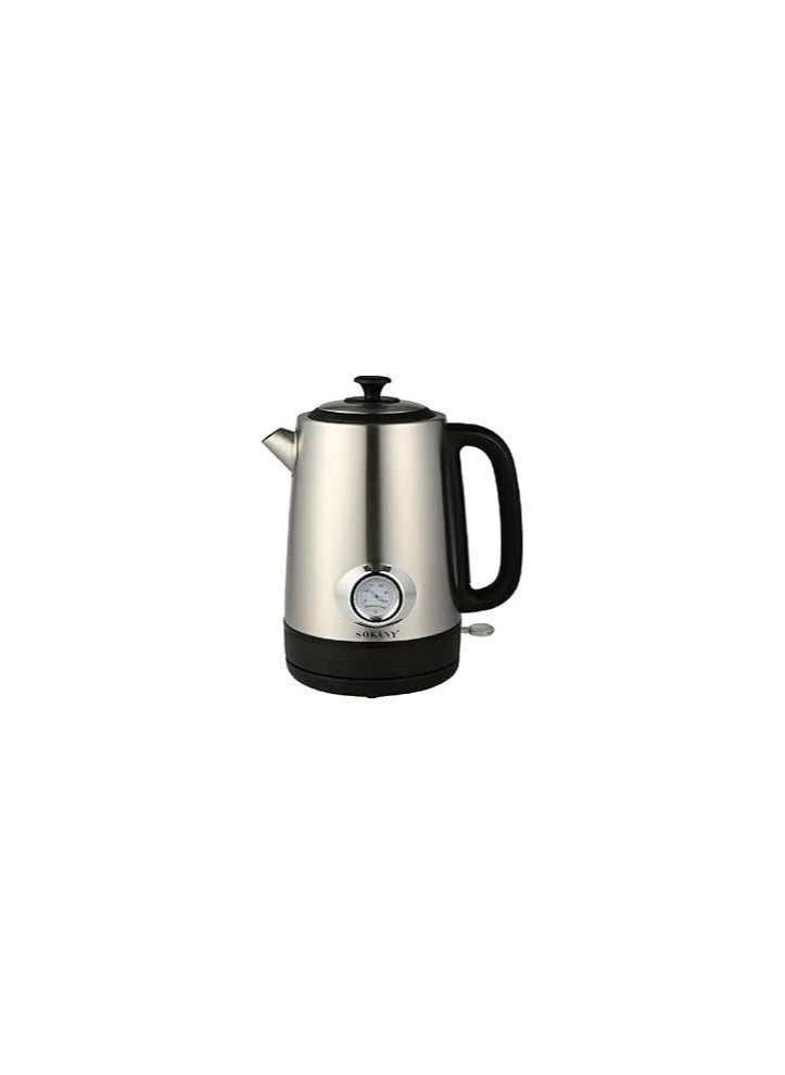 SOKANY | SK-09026 | 2200W Electric Kettle Hot Water Kettle, 1.7L Hot Water Boiler, Clock Precision Thermometer, Auto Shut Off & Boil Dry Protection, Water Level Window, 304 Stainless Steel Body