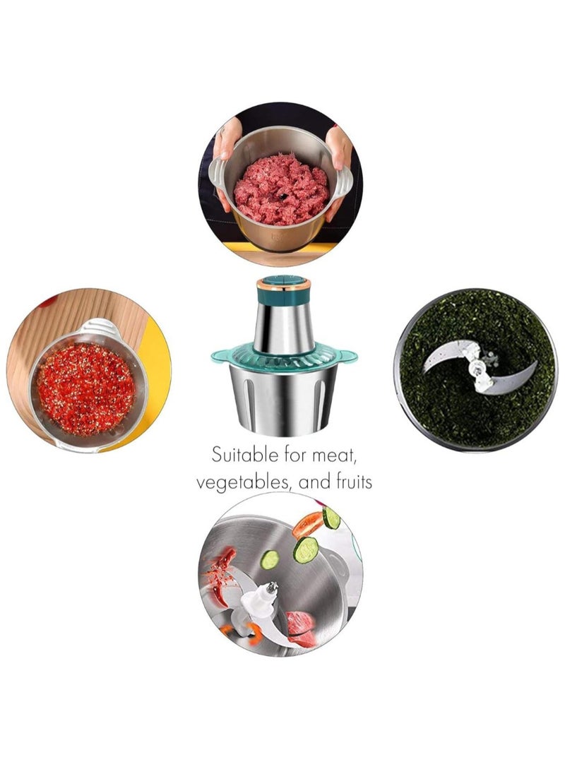 3L Electric Food Chopper & Mincer – Heavy-Duty Stainless Steel Blades, Meat, Vegetable & Fruit Processor for Kitchen Use