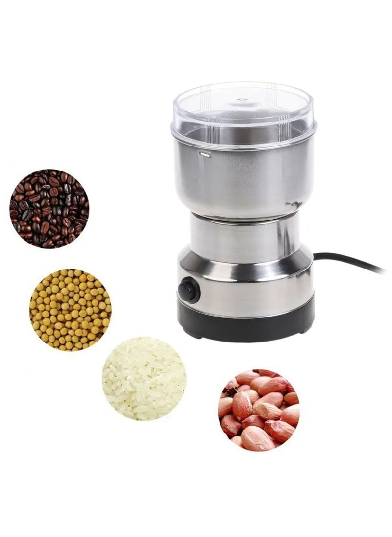 Electric Grinder 4 Blades Transparent Lid Small Electric Coffee Bean Mill For Herbs Grains Coffee Bean Mill