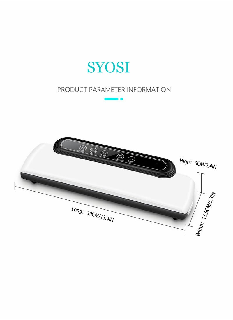 Vacuum Sealer Machine for Food Storage Automatic Compressor Air Sealing System Food Saver Dry Moist Oily Powder 11.8Inches Touch Button with 10 Vacuum Bags