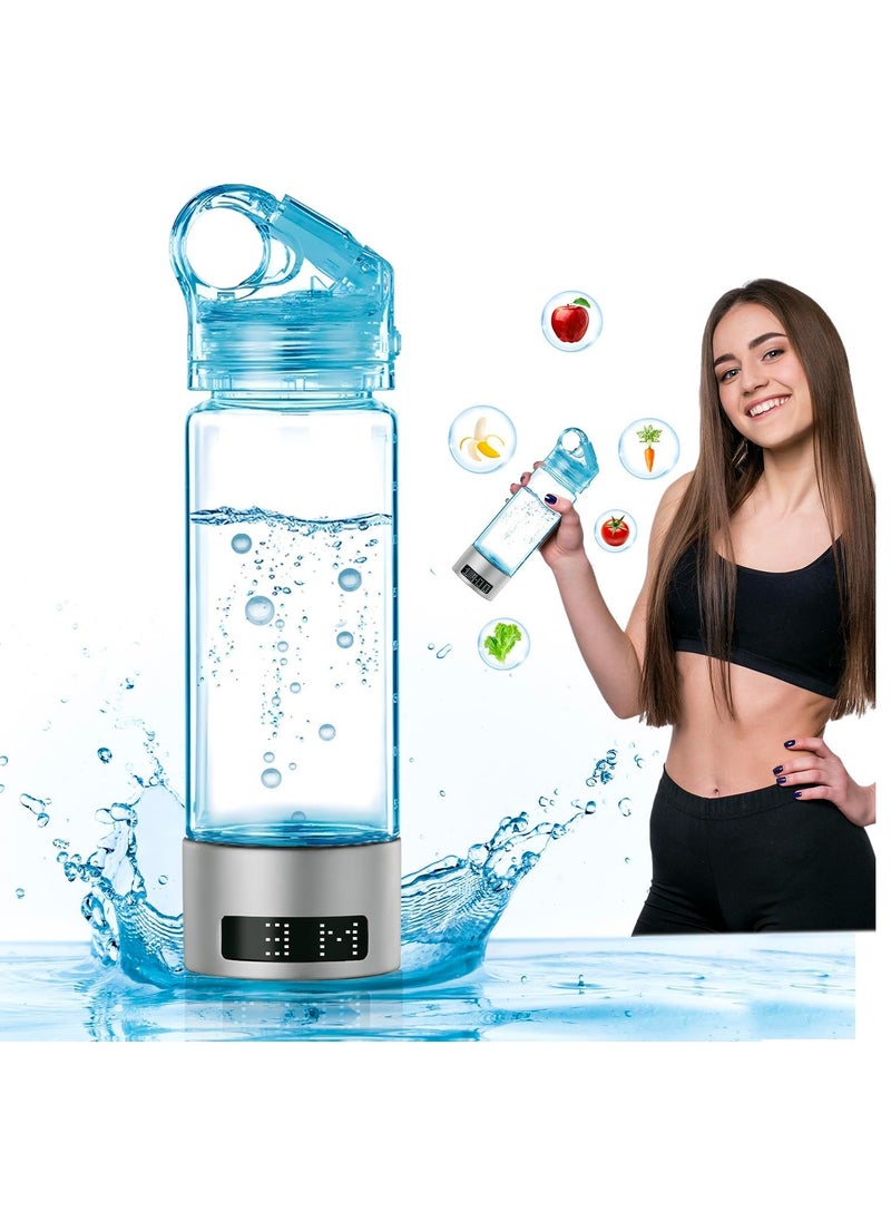 Hydrogen Water Bottle, Hydrogen Water Bottle Generator with LED Display 1500 ppb+ Water ionizer Hydrogen Water Machine for Home, Office, Travel, Daily Drinking