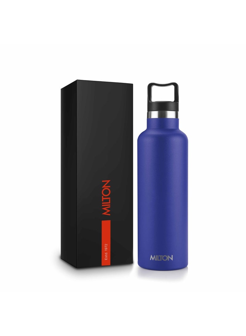 750ml Vacuum Insulated Water Bottle, Keeps Drinks 12 hours Hot, 24 hours cold, 18/8 Stainless Steel, Double-Walled Thermos Flask with Inner Copper Coating for Sports, Gym, Office, Haruki Blue