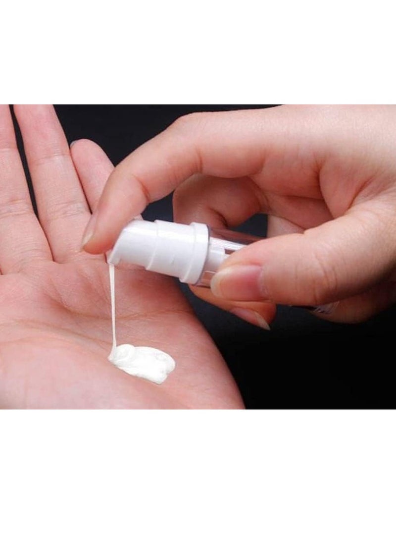 Wresty 12 Pcs Vacuum Lotion Bottles Plastic Empty Airless Pump Bottles Travel DIY Cosmetic Cream Pump Bottles Makeup Foundation Toiletries Liquid Vacuum Container (10ml)