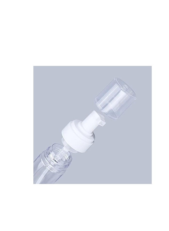 Foaming Dispenser Bottle 7oz Transparent Empty Spray Bottles 2Pcs Plastic Foam Pump Bottle Travel Soap Bottle Portable Foam Bottle (200ml)