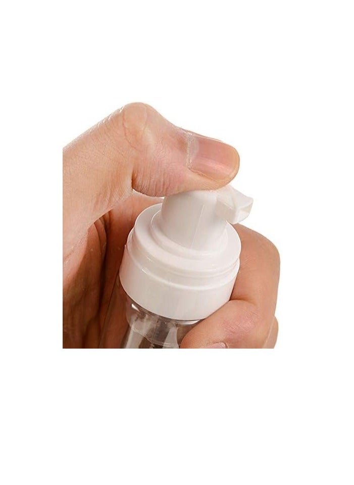 Foaming Dispenser Bottle 7oz Transparent Empty Spray Bottles 2Pcs Plastic Foam Pump Bottle Travel Soap Bottle Portable Foam Bottle (200ml)