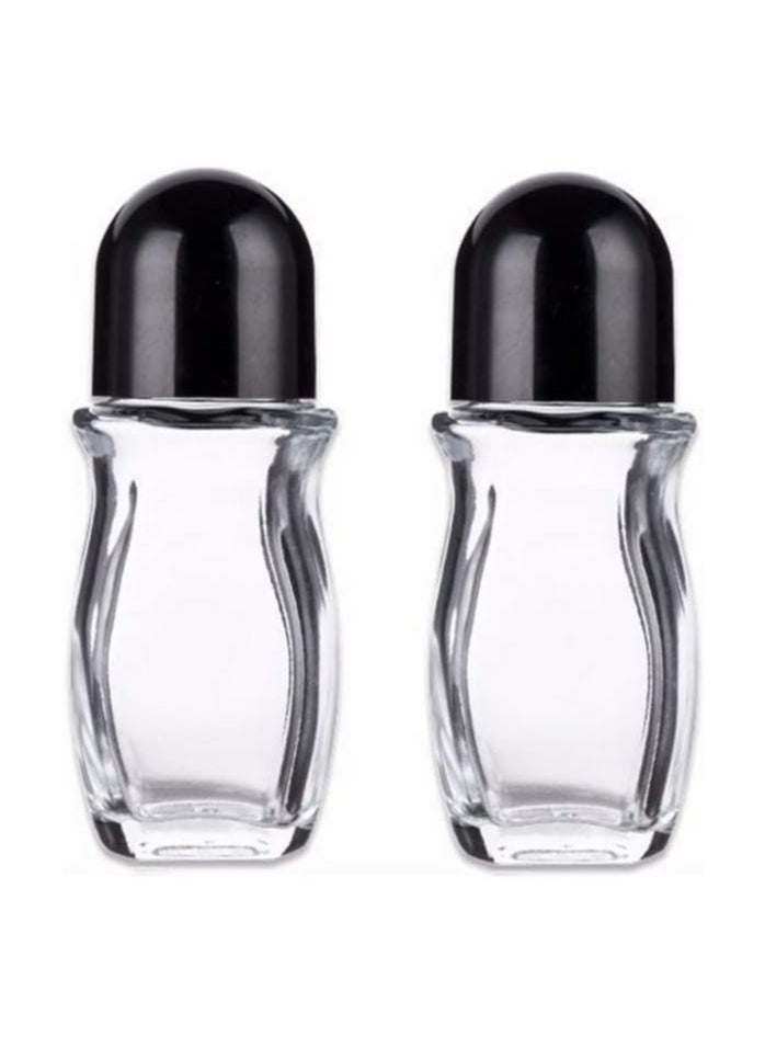Wresty Roll On Glass Bottles For Essential Oils,2 Pcs Deodorant Bottles Perfume Roller Bottles Empty Deodorant Containers Roller Ball Bottles For Fragrance Cosmetics (50ml/1.69Oz)