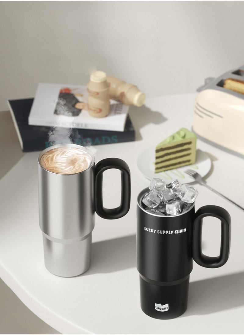 Stainless Steel Vacuum Insulated Mug with Lid Straw and Tea Leak, Large Capacity, Suitable for Water, Iced Tea or Coffee, Green Tea, Smoothies, etc., Keeps Heat and Cold, Suitable for Business Travel, Car Driving, Home as well as Office Use (720ml)
