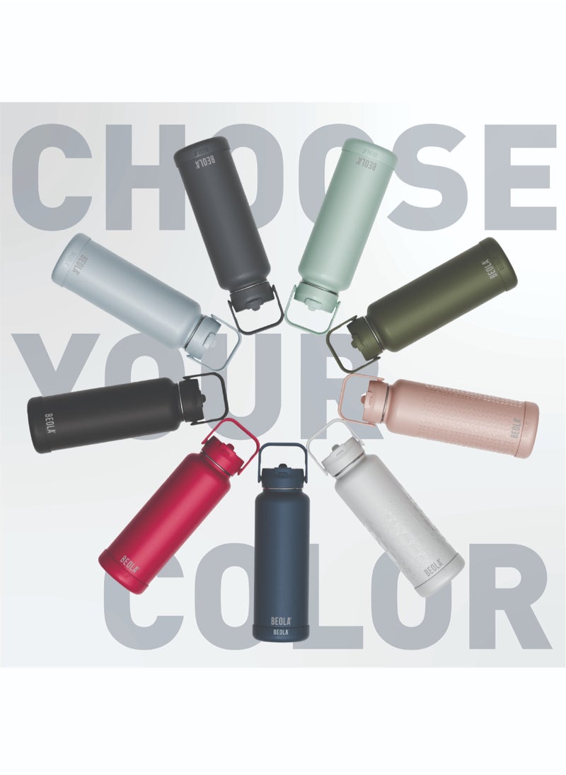 Insulated Thermos Water Bottle With Straw Lid and Wide Mouth - 750ml, Sailor Blue