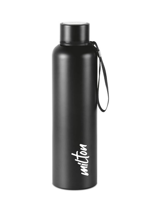 1050ml Vacuum Insulated Water Bottle, Keeps Drinks Hot and Cold for 24 Hours, 18/8 Stainless Steel, Double-Walled Thermos Flask with Inner Copper Coating for Sports, Gym, Office - Aura Black