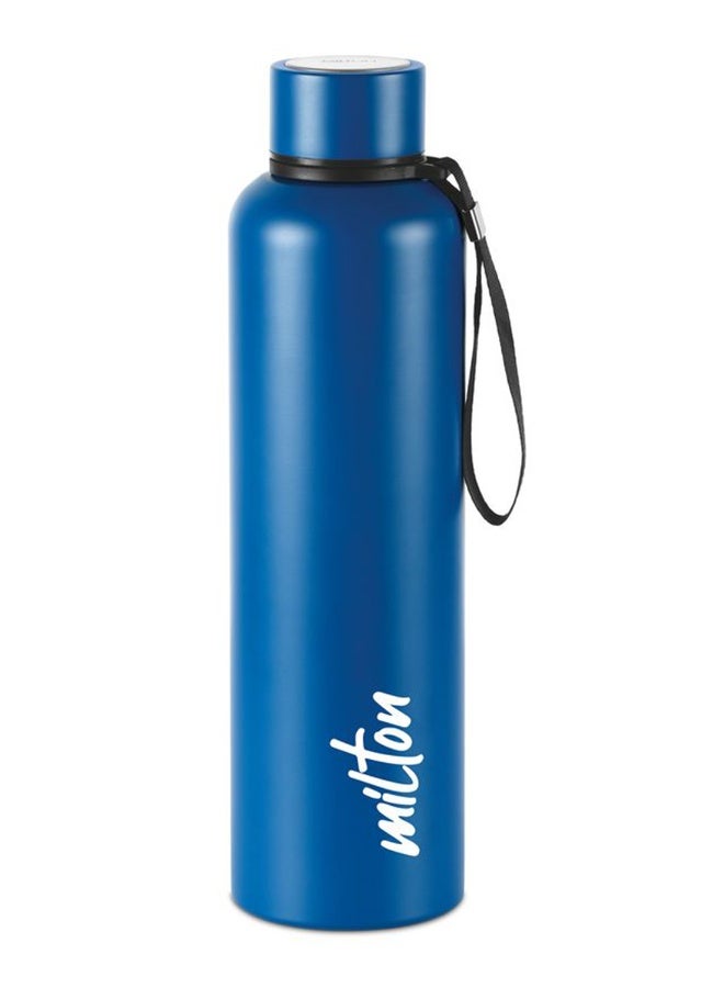 1050ml Vacuum Insulated Water Bottle, Keeps Drinks Hot and Cold for 24 Hours, 18/8 Stainless Steel, Double-Walled Thermos Flask with Inner Copper Coating for Gym, Office - Aura Dark Blue