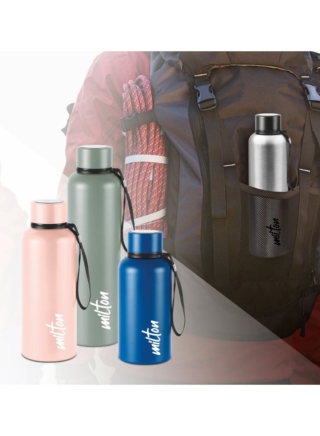 520ml Vacuum Insulated Water Bottle, Keeps Drinks Hot and Cold for 24 Hours, 18/8 Stainless Steel, Double-Walled Thermos Flask with Inner Copper Coating for Gym, Office - Aura Dark Blue