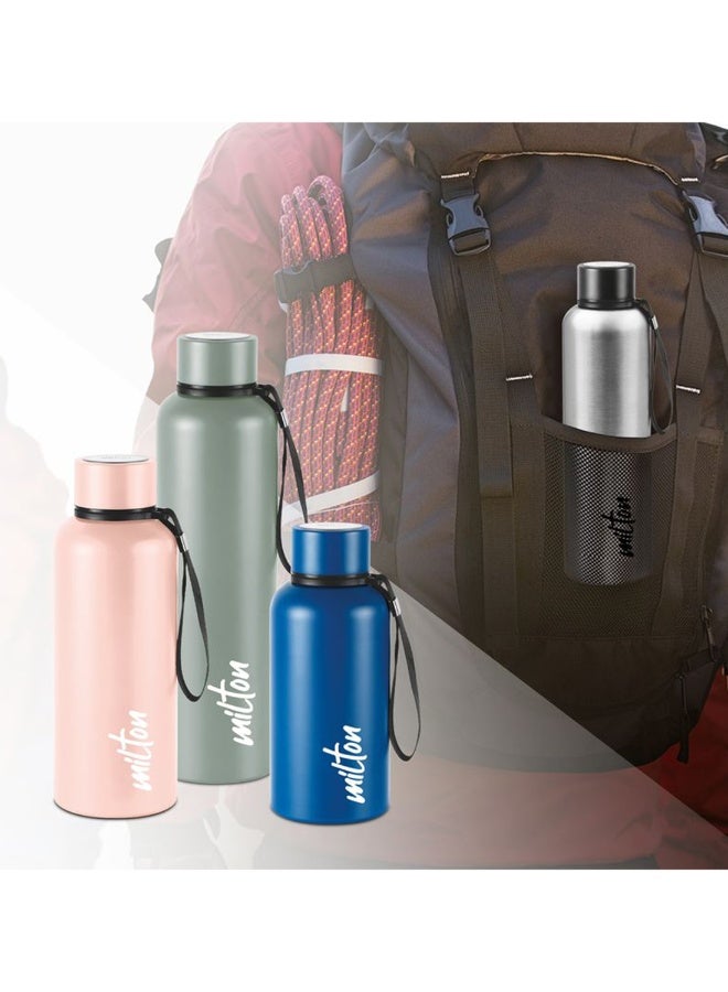 1050ml Vacuum Insulated Water Bottle, Keeps Drinks Hot and Cold for 24 Hours, 18/8 Stainless Steel, Double-Walled Thermos Flask with Inner Copper Coating for Sports, Gym, Office - Aura Grey