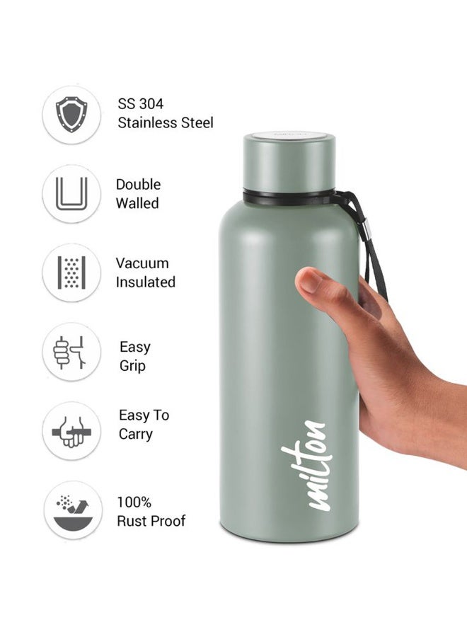 750ml Vacuum Insulated Water Bottle, Keeps Drinks Hot and Cold for 24 Hours, 18/8 Stainless Steel, Double-Walled Thermos Flask with Inner Copper Coating for Gym, Office - Aura Grey