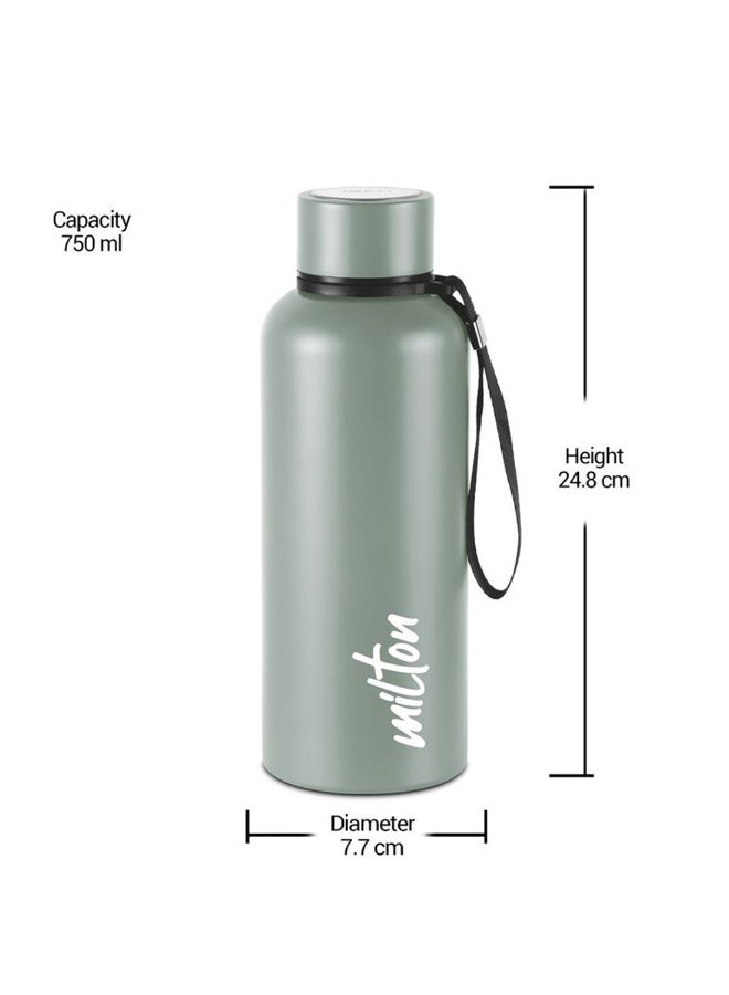 750ml Vacuum Insulated Water Bottle, Keeps Drinks Hot and Cold for 24 Hours, 18/8 Stainless Steel, Double-Walled Thermos Flask with Inner Copper Coating for Gym, Office - Aura Grey