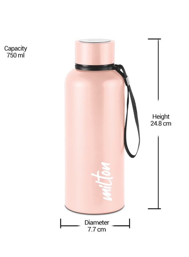750ml Vacuum Insulated Water Bottle, Keeps Drinks Hot and Cold for 24 Hours, 18/8 Stainless Steel, Double-Walled Thermos Flask with Inner Copper Coating for Sports, Gym, Office - Aura Beige